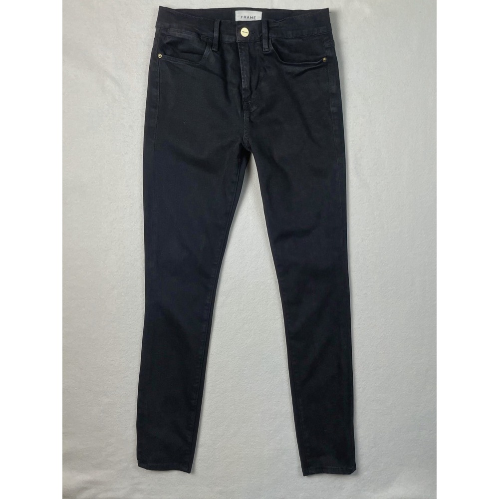 FRAME Le High Skinny Black Jeans Size 27